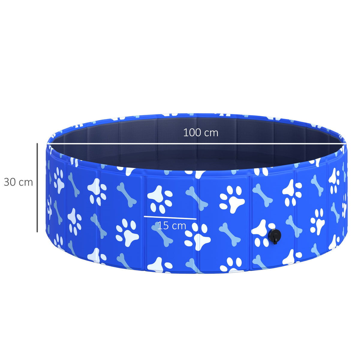 easycomfort easycomfort piscina rigida per cani taglia piccola 35kg in plastica dura e antiscivolo per giardino o interni blu 100x30cm ean 8054144131511