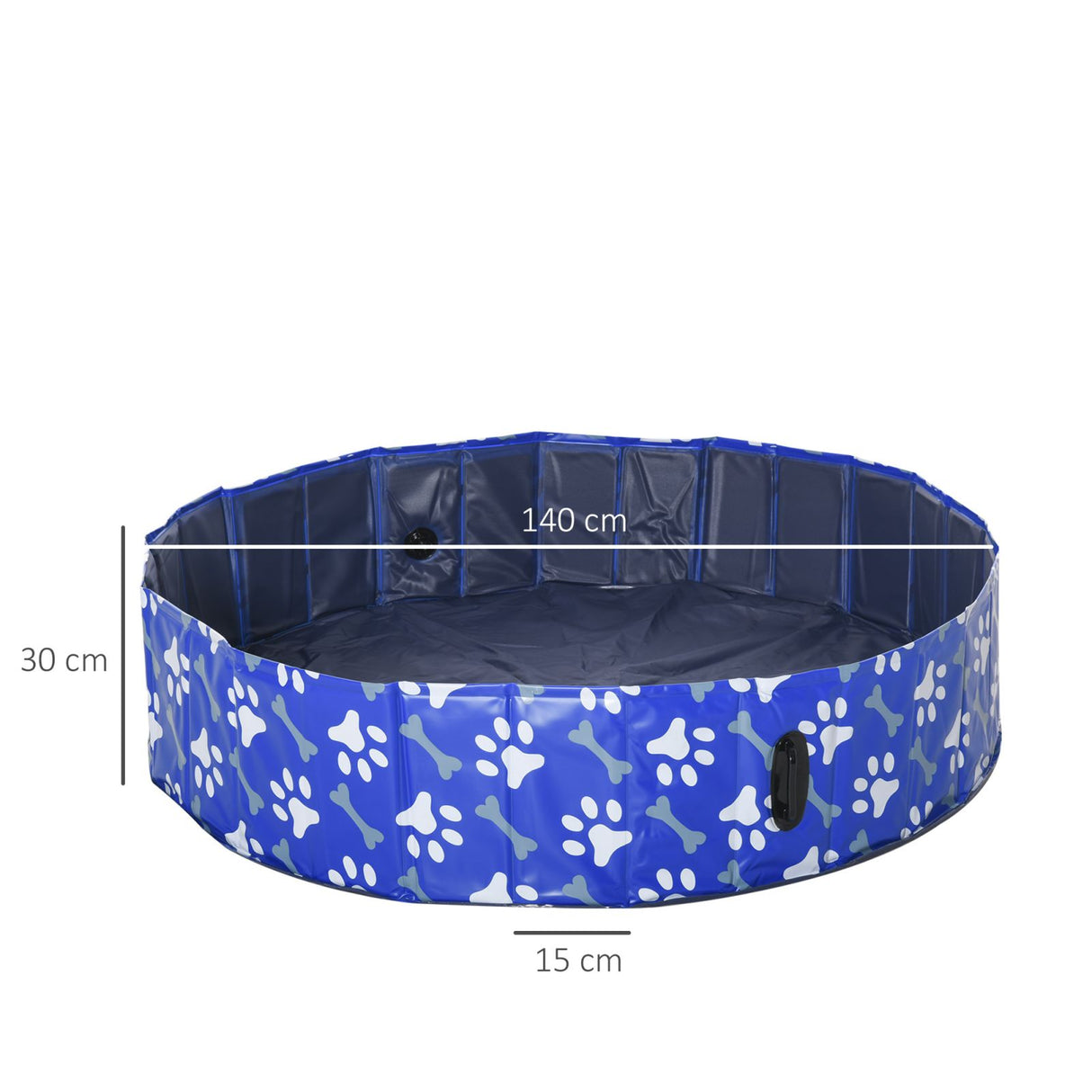 easycomfort easycomfort piscina rigida per cani taglia grande superiore a 65kg in plastica dura e antiscivolo per giardino o interni blu 140x30cm ean 8054144138596