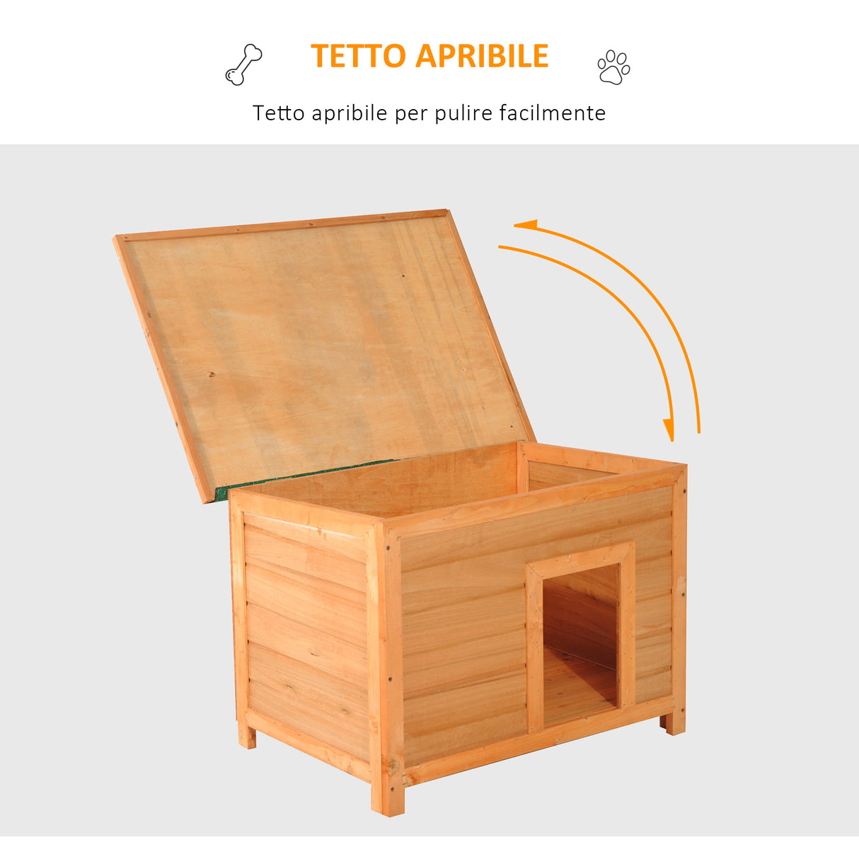 easycomfort easycomfort cuccia per cani impermeabile da esterno in legno di abete 85x58x58cm ean 8054144138015