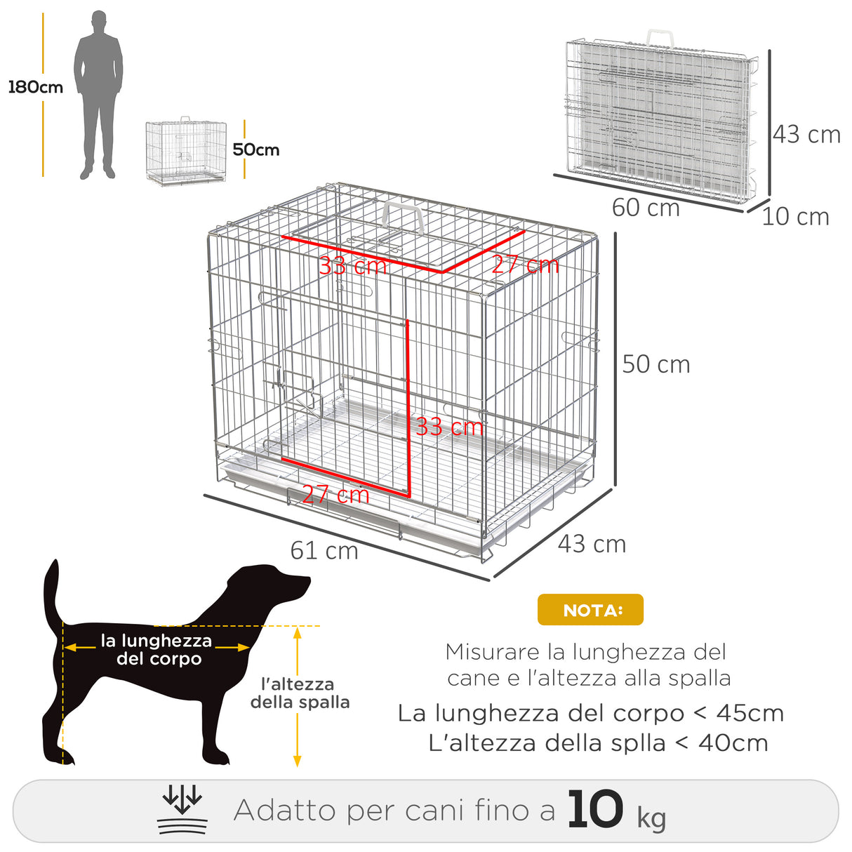 easycomfort easycomfort kennel gabbia per cani pieghevole in acciaio porta con blocco ean 8054111841474