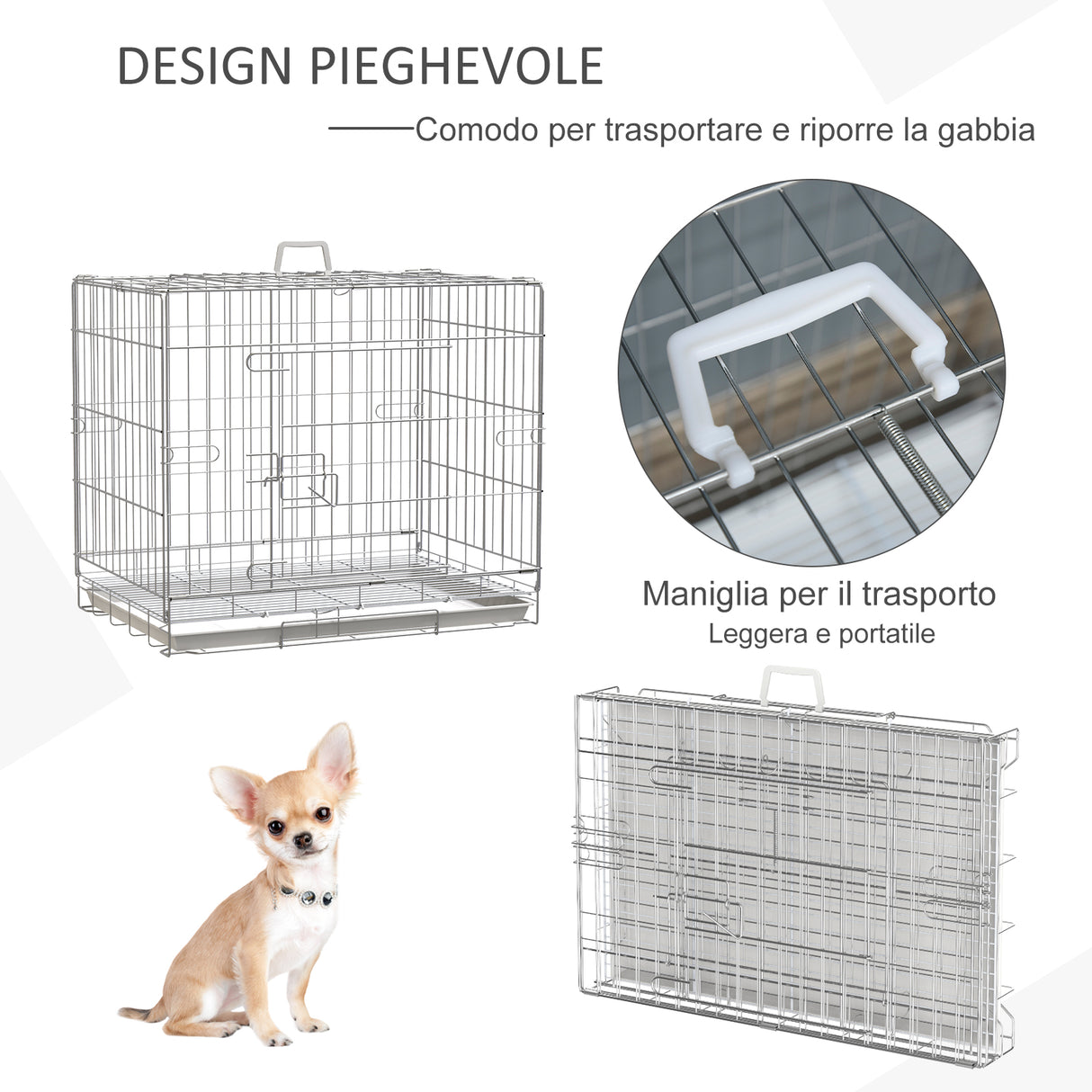 easycomfort easycomfort kennel gabbia per cani pieghevole in acciaio porta con blocco ean 8054111841474
