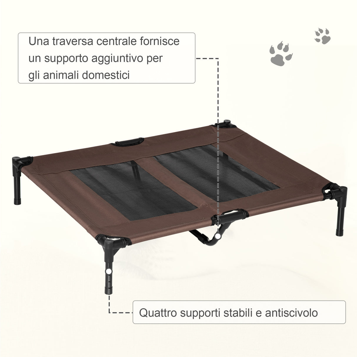 easycomfort easycomfort brandina per cani grandi pieghevole metallo e tessuto oxford traspirante ean 8054111842693