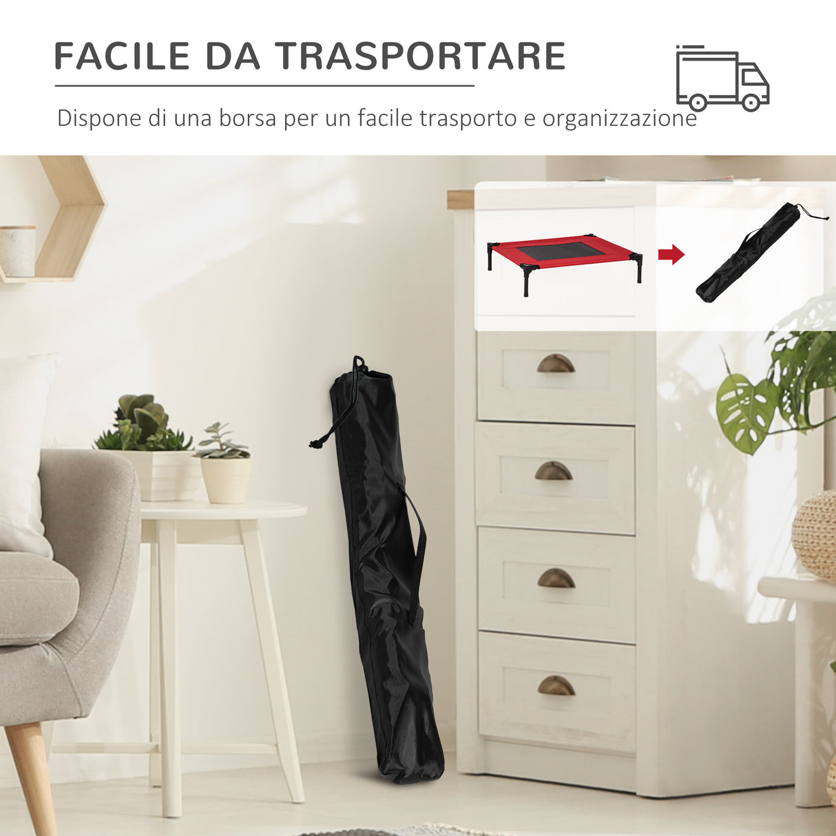 easycomfort easycomfort cuccia estiva brandina per cani fino a 18kg da esterno e interno lettino per animali 76x61x18cm rosso