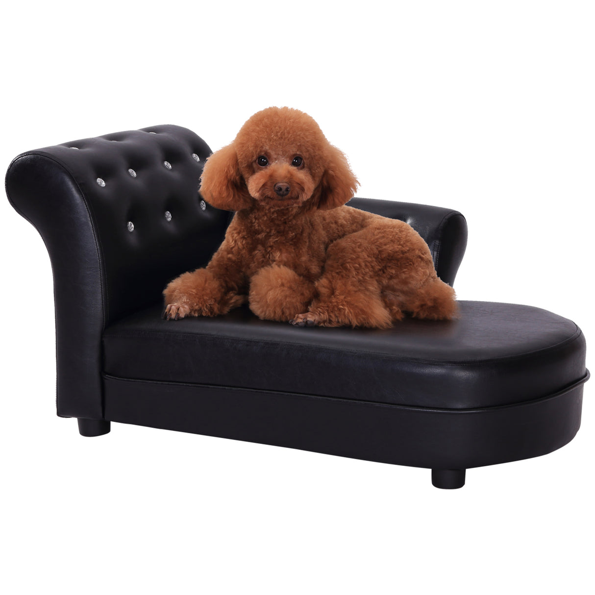 easycomfort easycomfort divanetti per cani chaise longue ottomana per animali nero 82.5x45x41.5cm ean 8054144139692