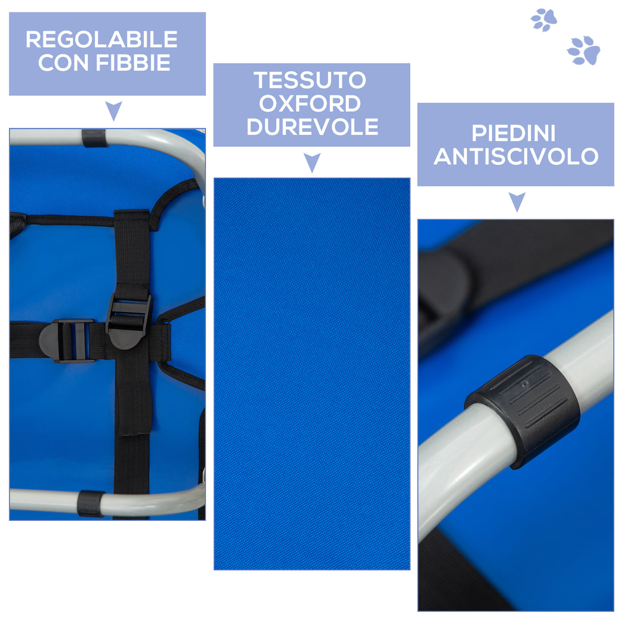 easycomfort easycomfort brandina pieghevole per cani in tessto oxford blu 71x58x18cm ean 8054111842211