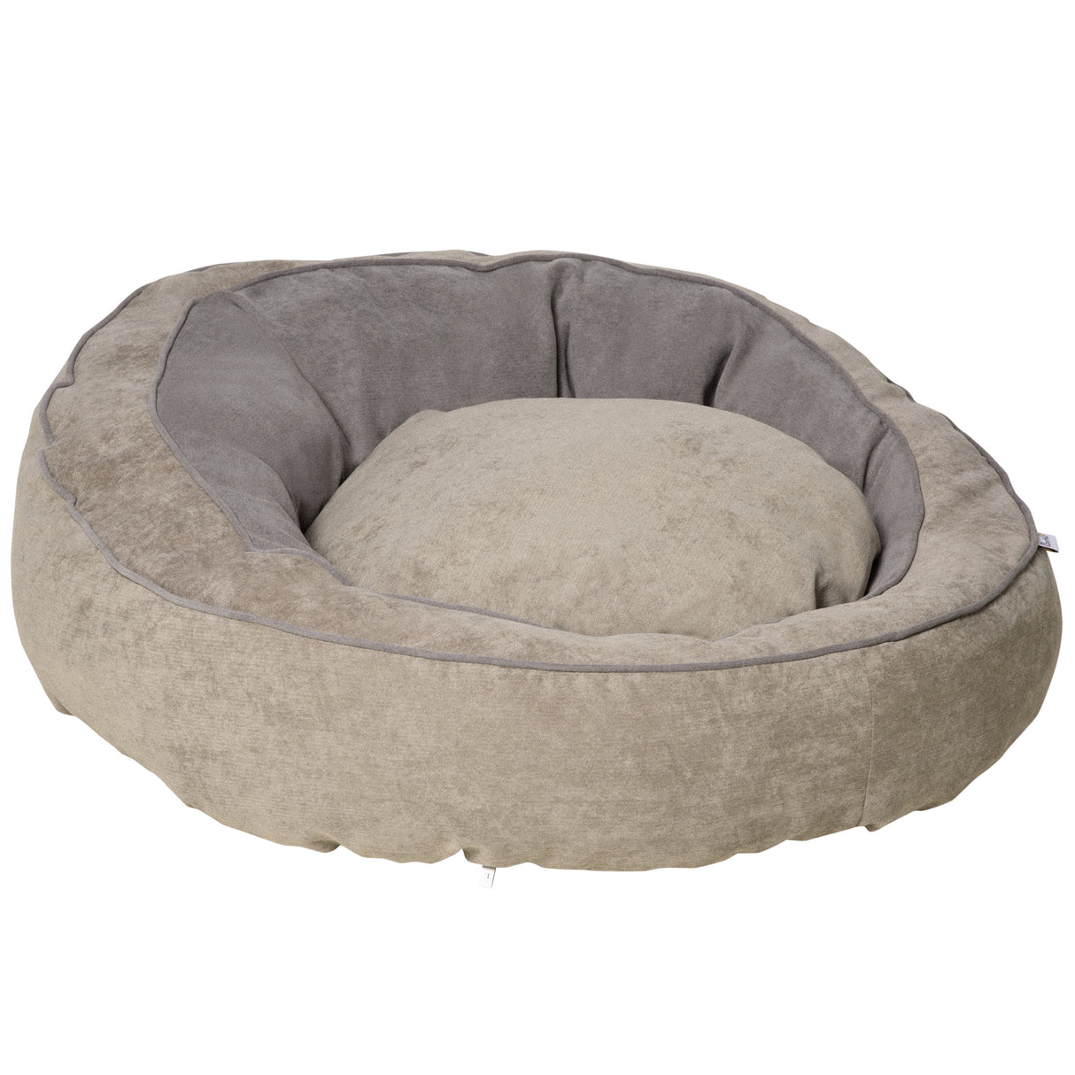 easycomfort easycomfort cuccia per cani e gatti imbottita con cuscino e bordi rialzati lettino per animali rivestimento in tessuto 85x85x35cm grigio