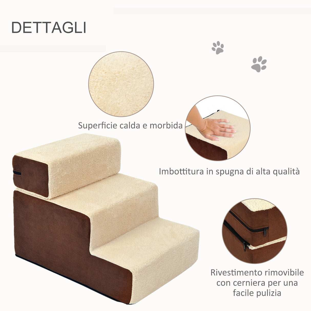 easycomfort easycomfort scaletta per cani 3 morbidi gradini rimovibili e antiscivolo 54x40x39cm ean 8054144136073