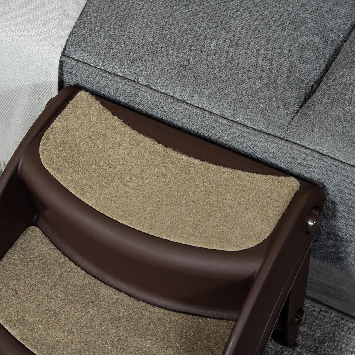 easycomfort easycomfort scaletta per cani pieghevole con 3 gradini antiscivolo in pp 493838cm marrone