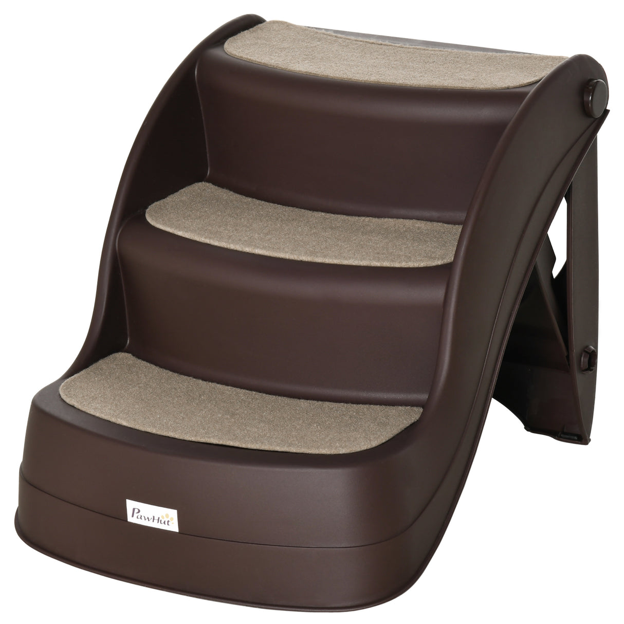 easycomfort easycomfort scaletta per cani pieghevole con 3 gradini antiscivolo in pp 493838cm marrone
