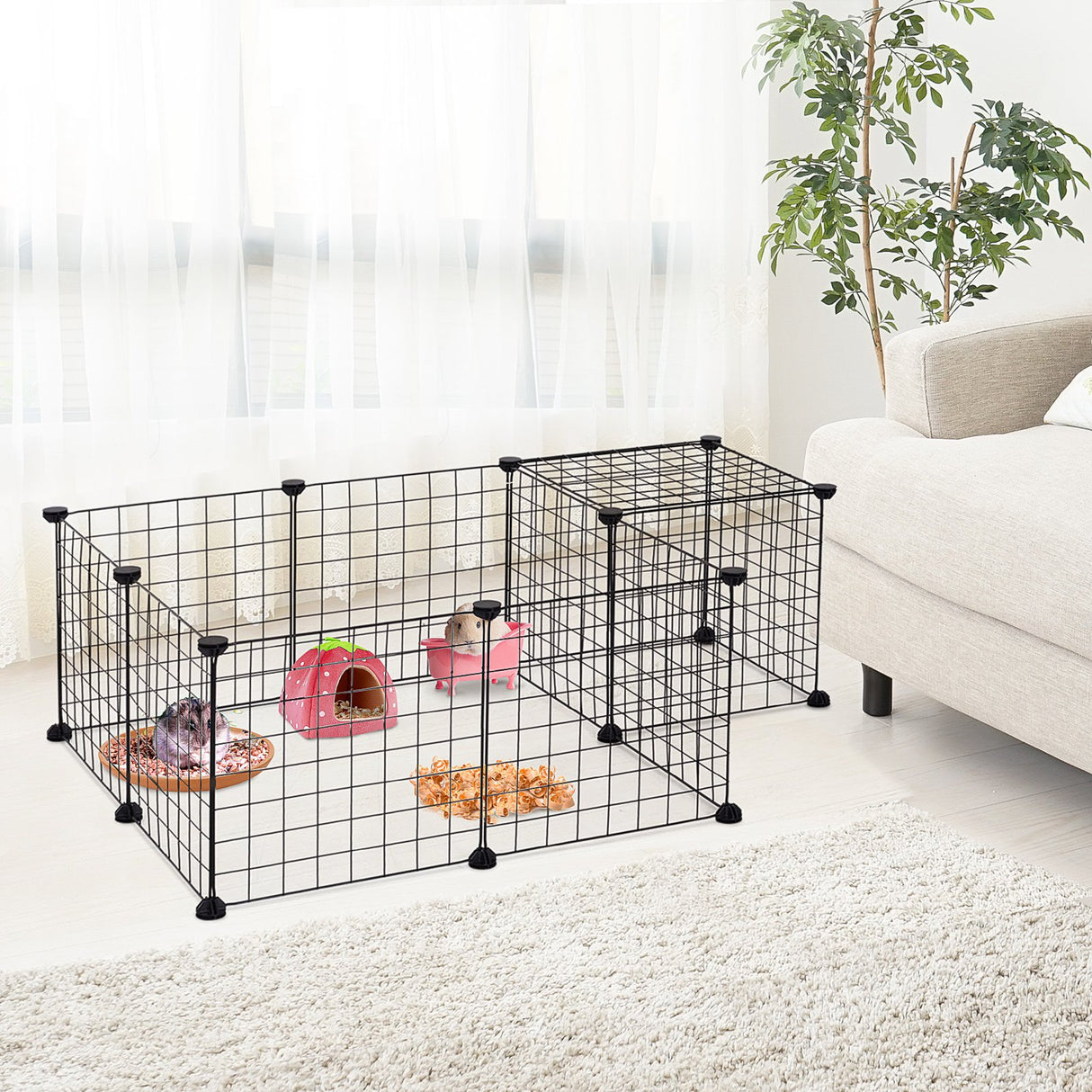 easycomfort easycomfort recinto modulare per animali domestici nero 12 moduli 35x35cm ean 8054111840125