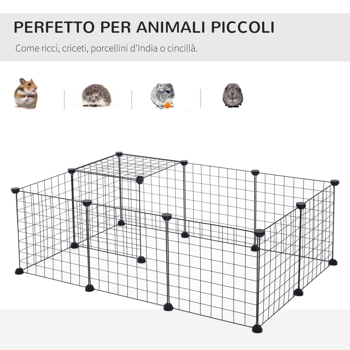 easycomfort easycomfort recinto modulare per animali domestici nero 12 moduli 35x35cm ean 8054111840125