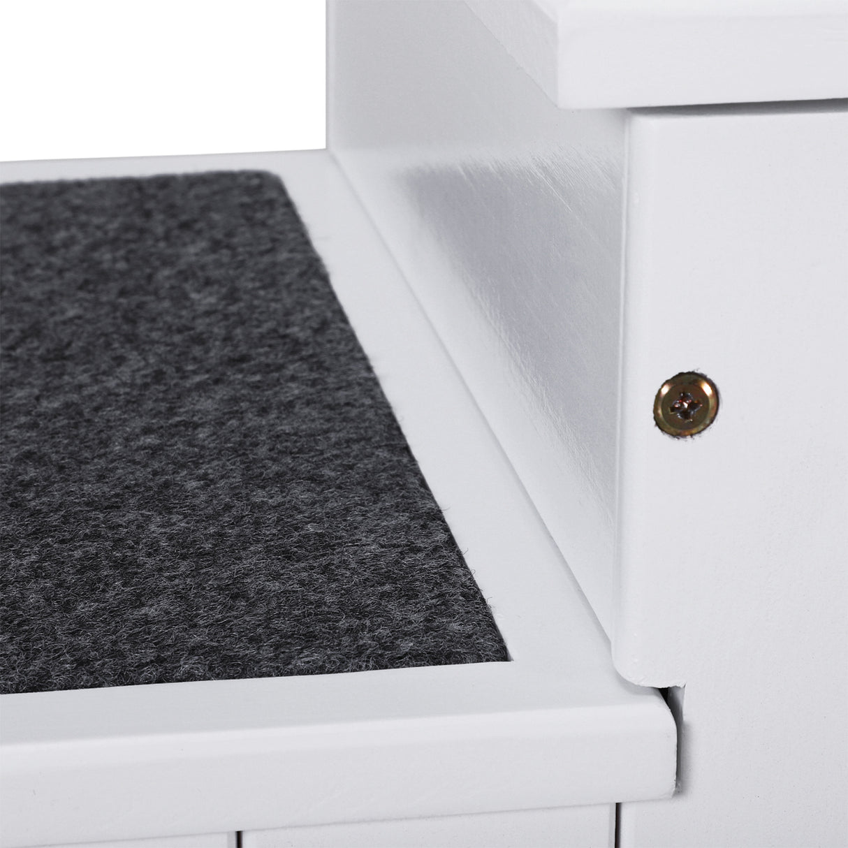 easycomfort easycomfort scaletta per cani a 3 gradini con tappeto antiscivolo e spazio interno 40 5x44 5x38cm bianco