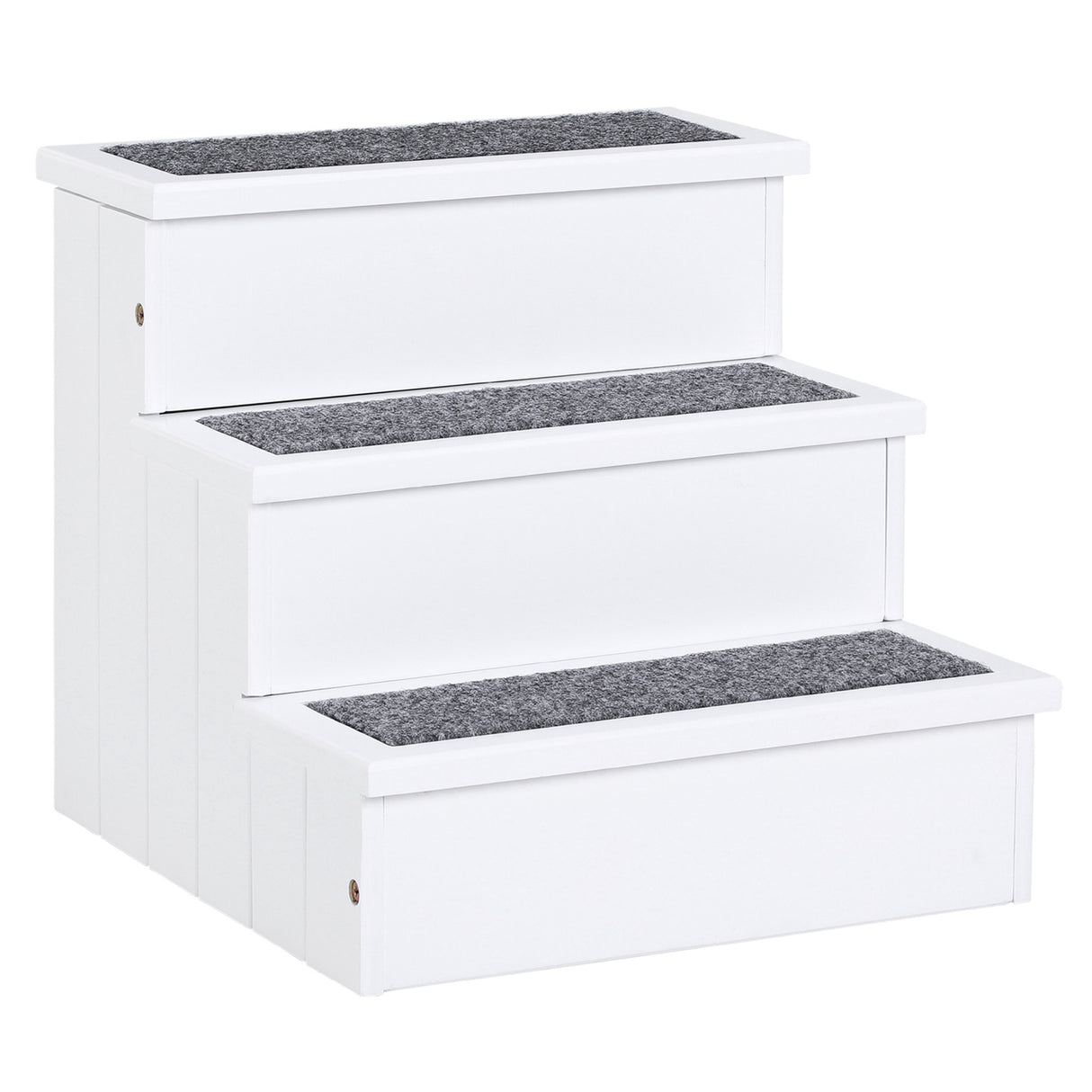 easycomfort easycomfort scaletta per cani a 3 gradini con tappeto antiscivolo e spazio interno 40 5x44 5x38cm bianco