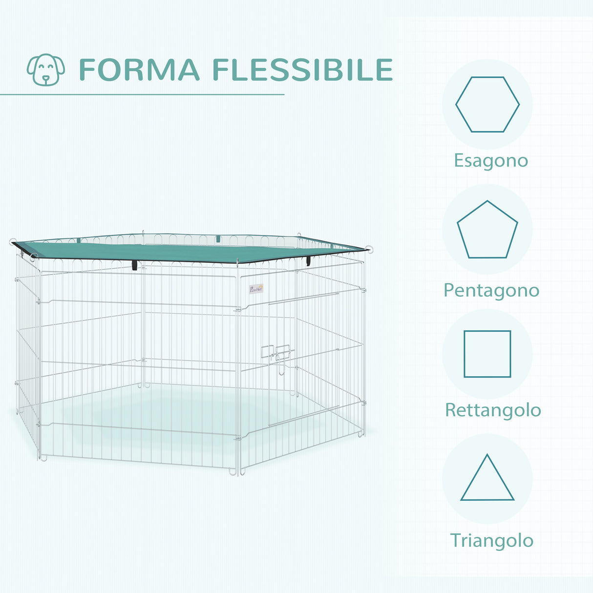 easycomfort easycomfort recinto per animali domestici con copertura impermeabile 6 moduli 59 x 60cm ean 8054111840859