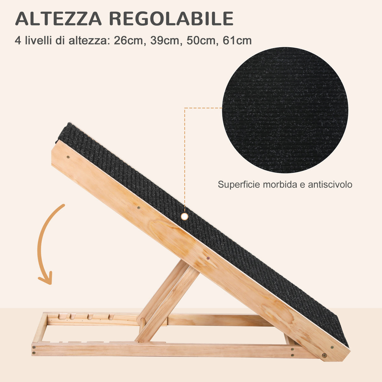 easycomfort easycomfort rampa per cani e gatti fino 75kg pieghevole antiscivolo e regolabile