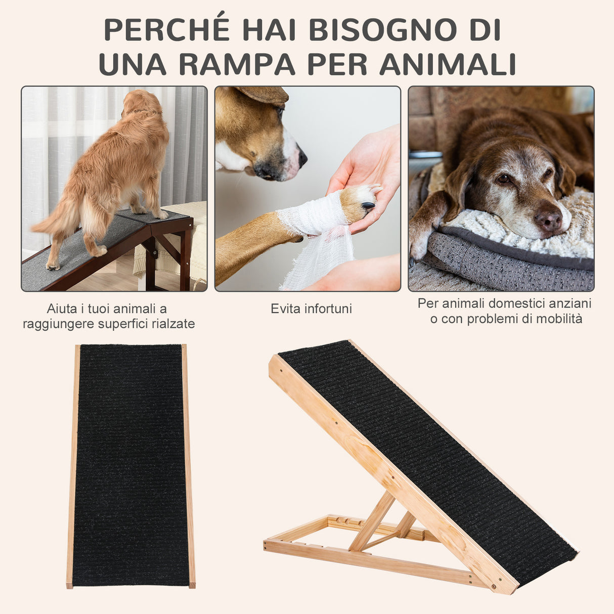 easycomfort easycomfort rampa per cani e gatti fino 75kg pieghevole antiscivolo e regolabile
