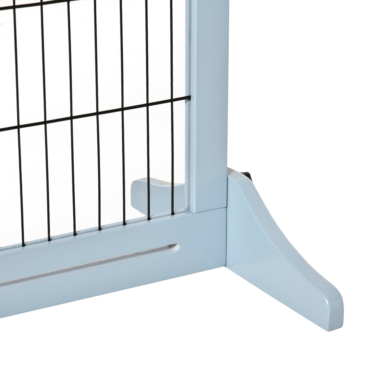easycomfort easycomfort cancellino per cani estensibile da interno in legno e acciaio 104 183x36x69cm blu