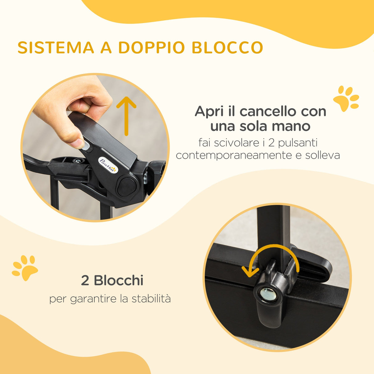 easycomfort easycomfort cancelletto per cani con fissaggio a pressione estensibile da 74 80cm con chiusura automatica nero