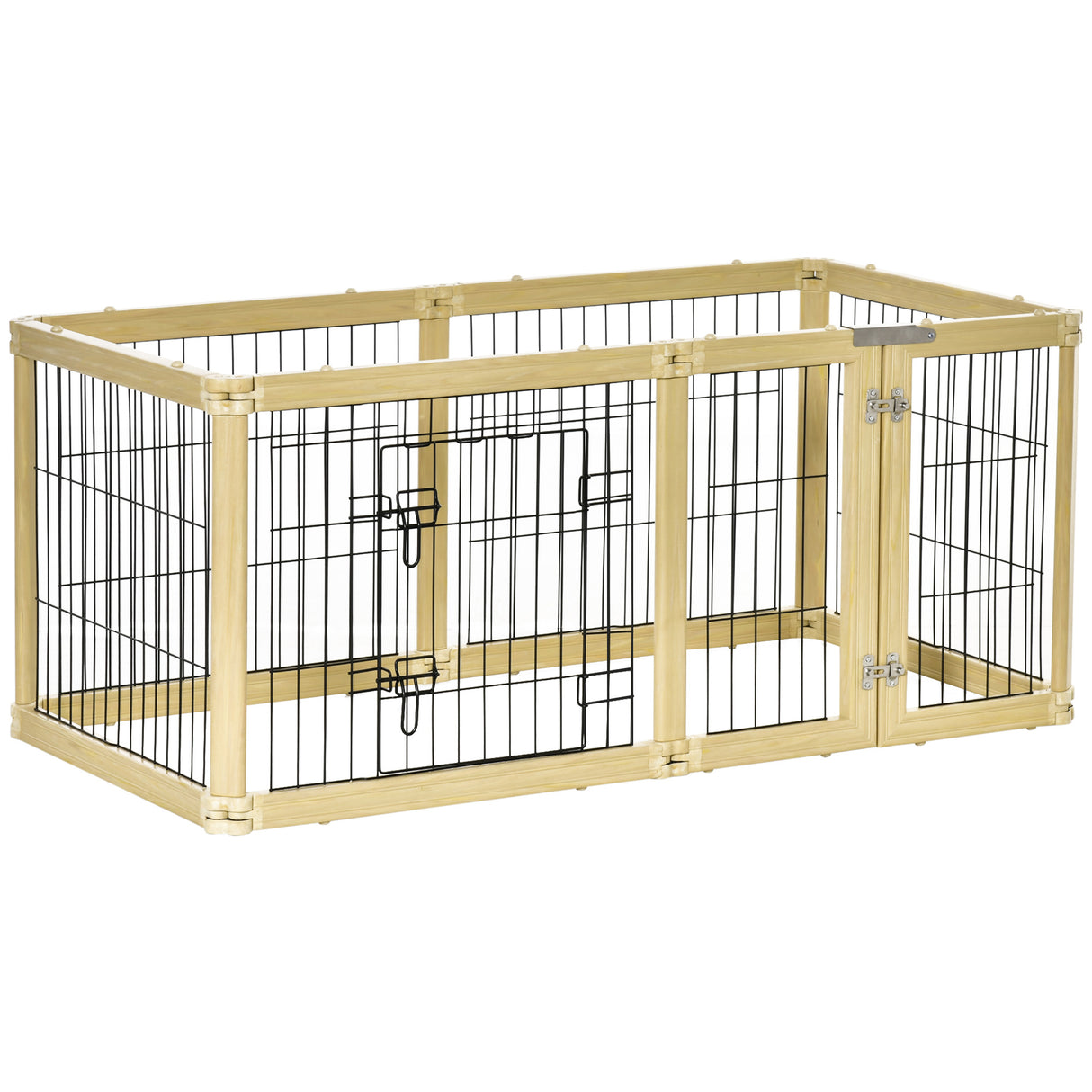 easycomfort easycomfort box per cani recinto per animali 6 pannelli con porta e doppi fermi 70x62cm