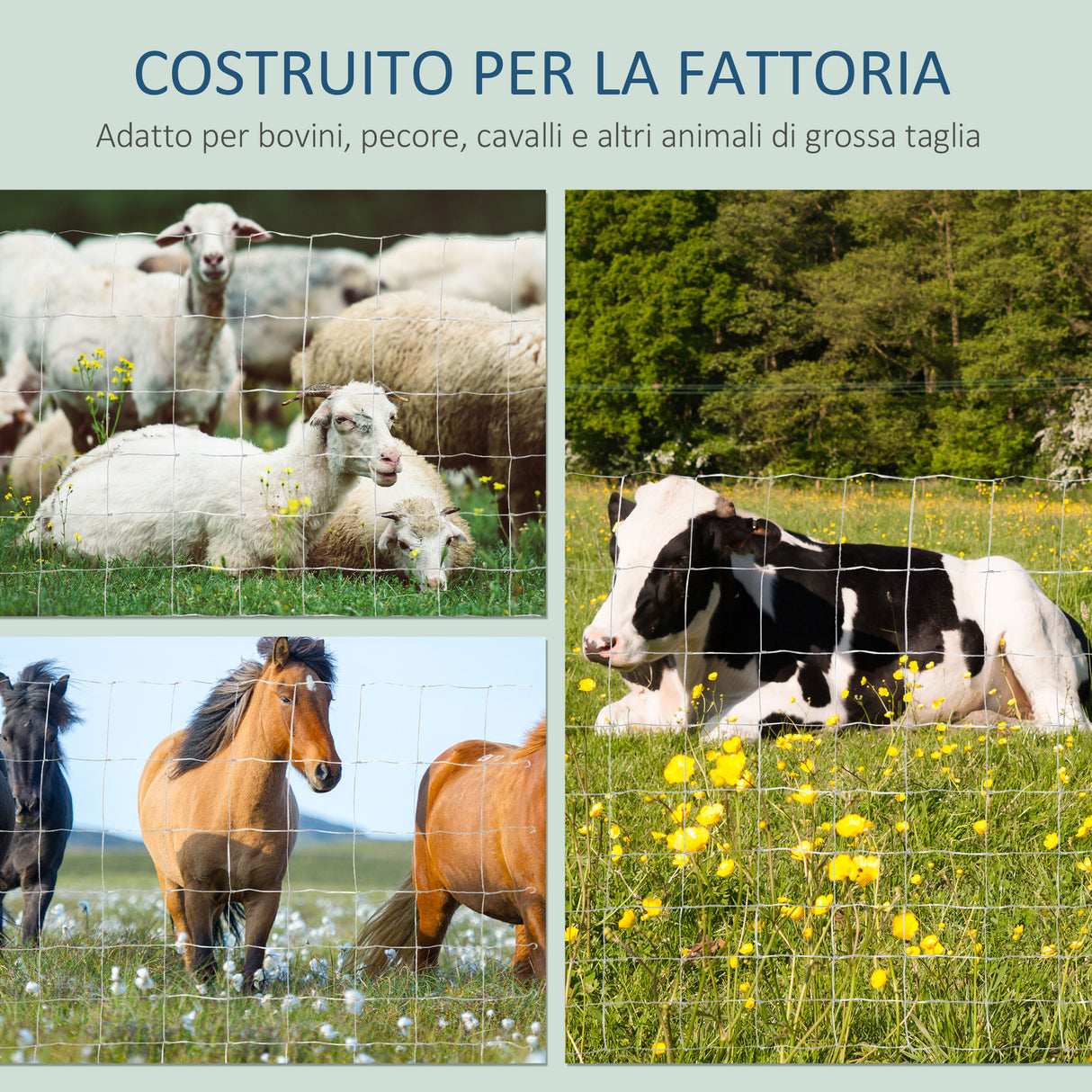 easycomfort easycomfort rotolo di rete per recinzione metallica zincata da 26.1m altezza 1.2m argento