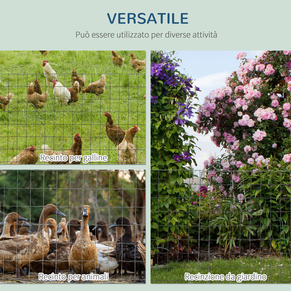 easycomfort easycomfort rete per recinzioni in metallo con rivestimento in pvc rotolo da 10x1m verde