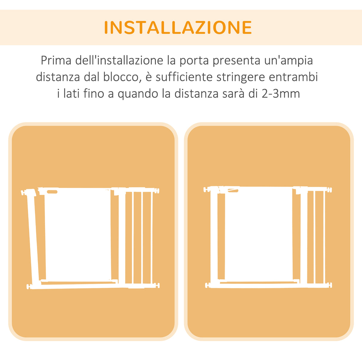 easycomfort easycomfort cancellino per cani estensibile a pressione con chiusura automatica per spazi da 75 103cm bianco