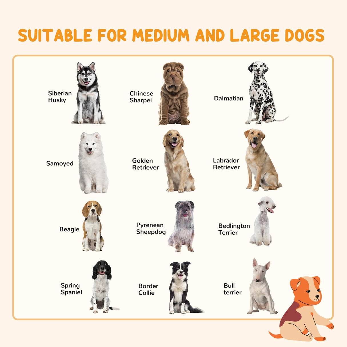 easycomfort easycomfort cancellino per cani di taglia media pieghevole a 6 pannelli in acciaio e plastica 123x102x100 cm bianco