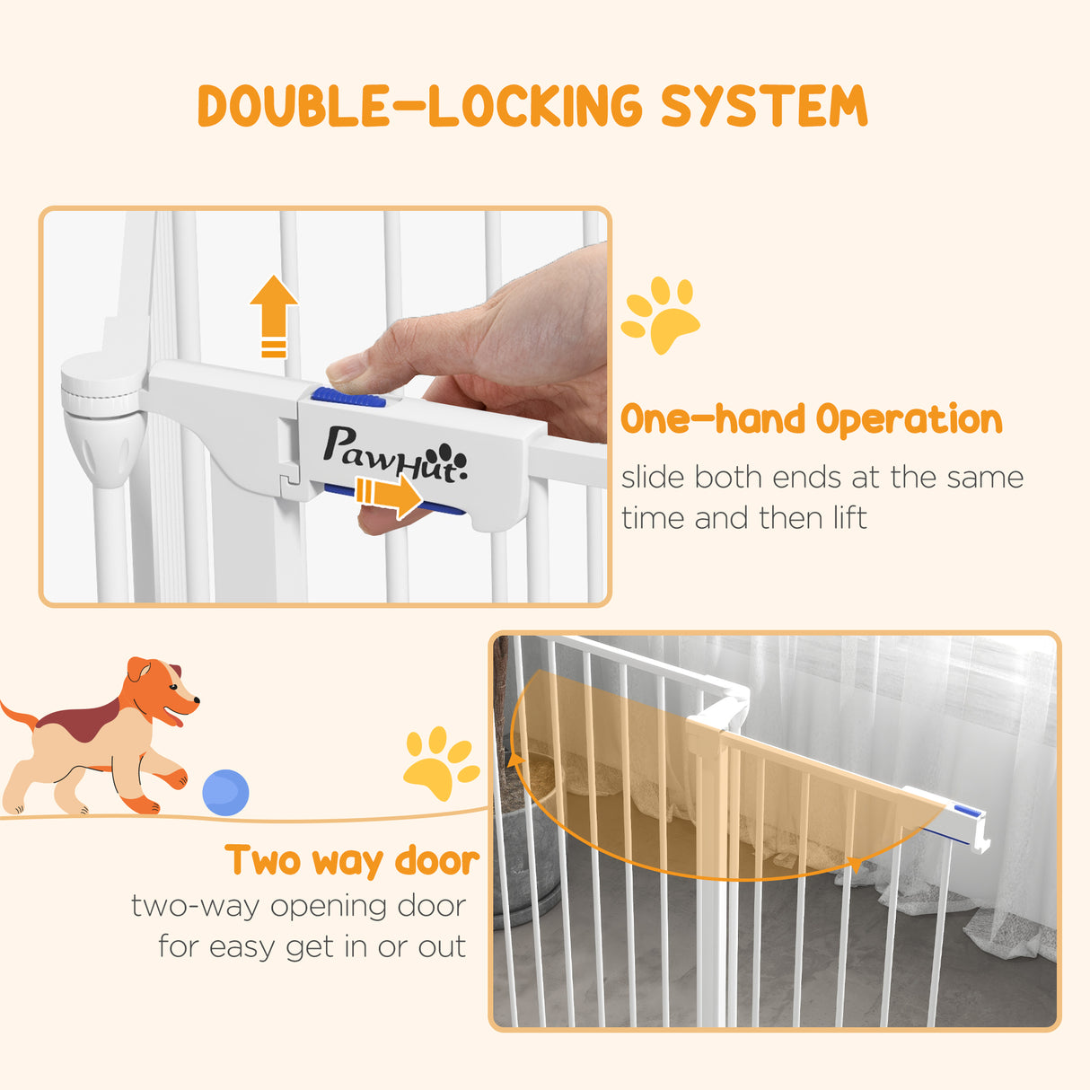 easycomfort easycomfort cancellino per cani taglia media pieghevole e modulabile in metallo e plastica 123x102x90 cm bianco