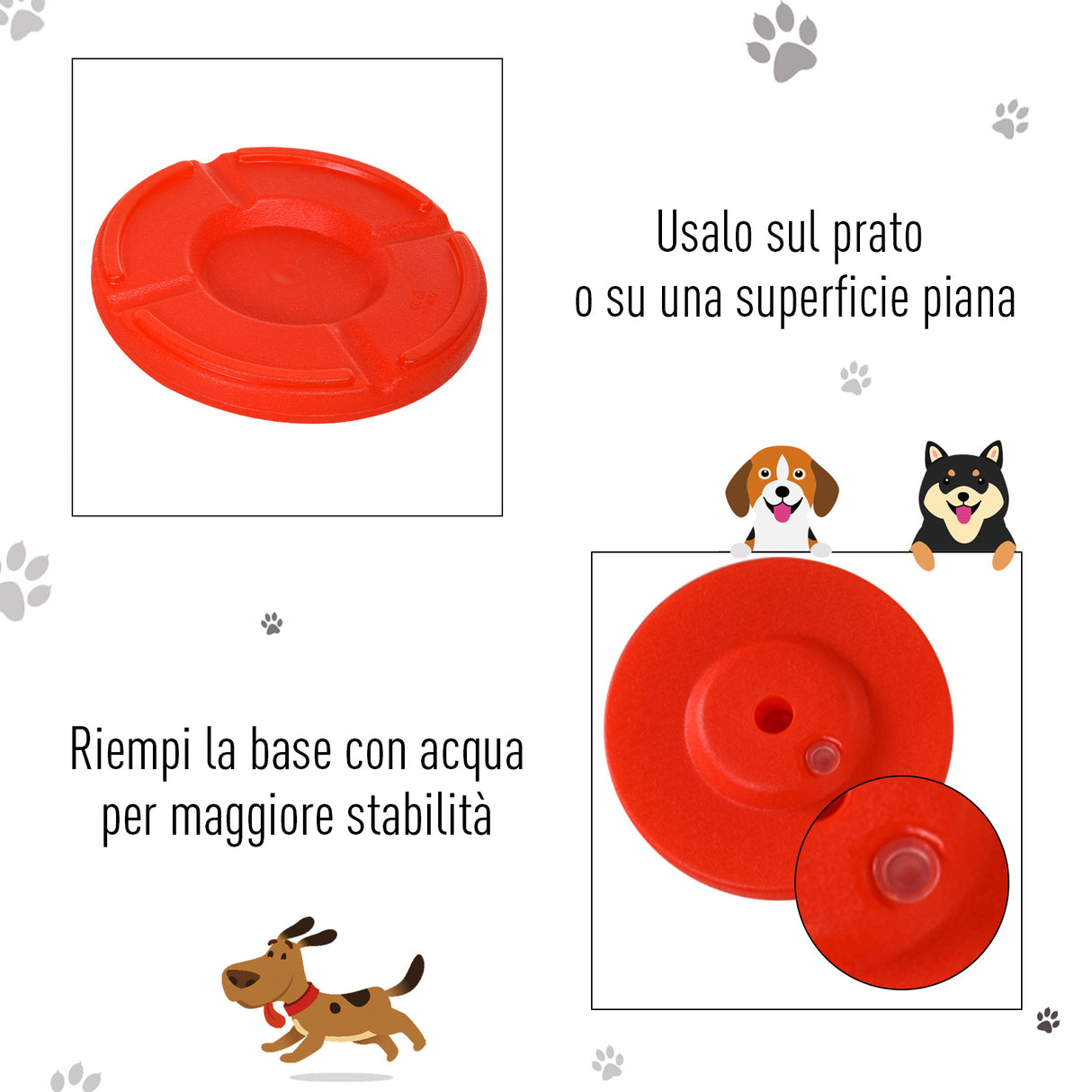easycomfort easycomfort set agility dog con paletti ed anello regolabile per addestramento cani ean 8054111844772