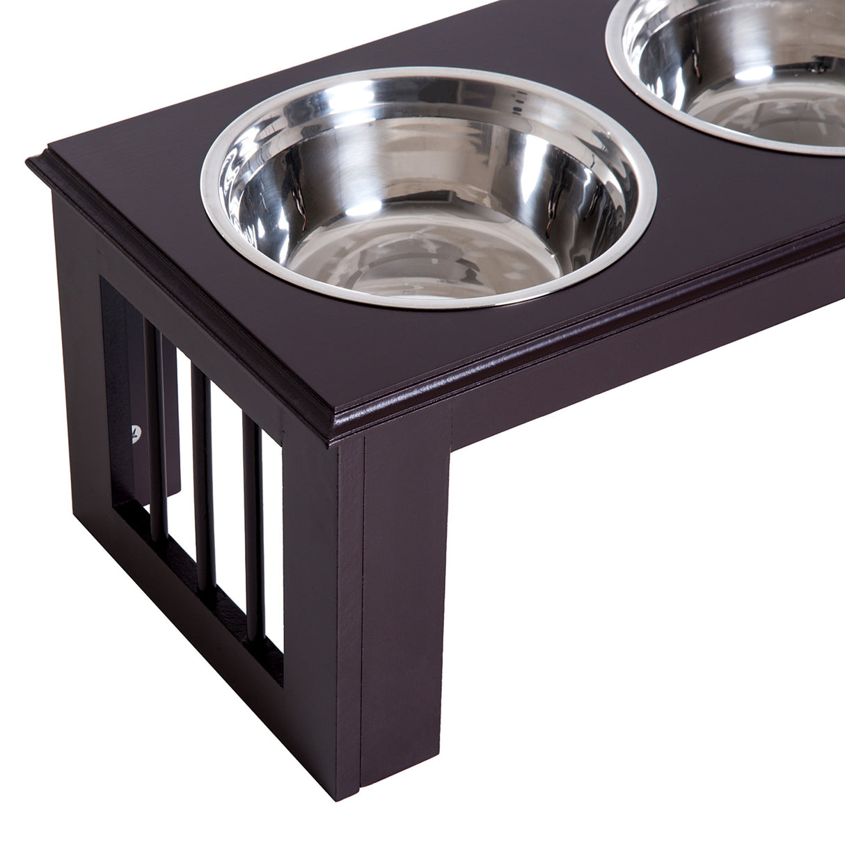 easycomfort easycomfort doppia ciotola rialzata per cani in acciaio inox e mdf 58.4x 30.5x 25.4cm ean 8054111841269