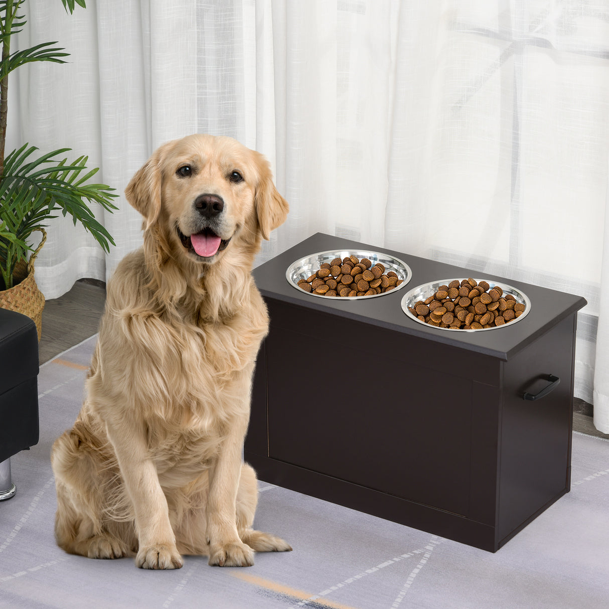 easycomfort easycomfort portaciotole rialzato per cani con 2 ciotole di 24cm in acciaio inox ean 8054144131061