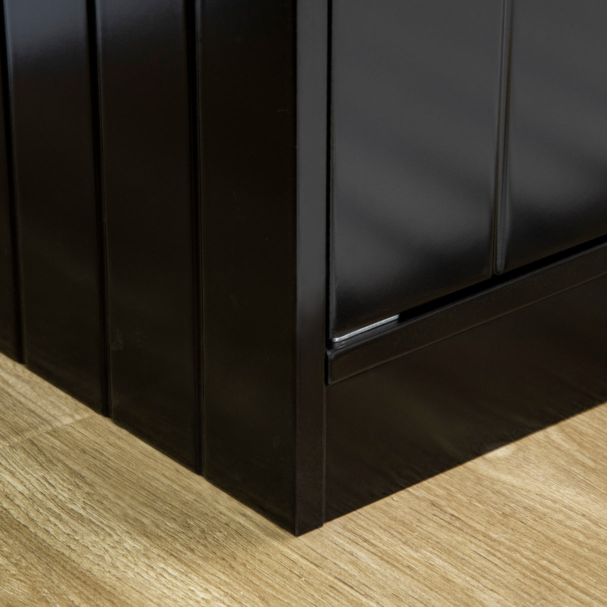 easycomfort easycomfort ciotola per cani rialzata con vano contenitore 2 ciotole in acciaio inox rimovibili 60x30x35.5cm nero