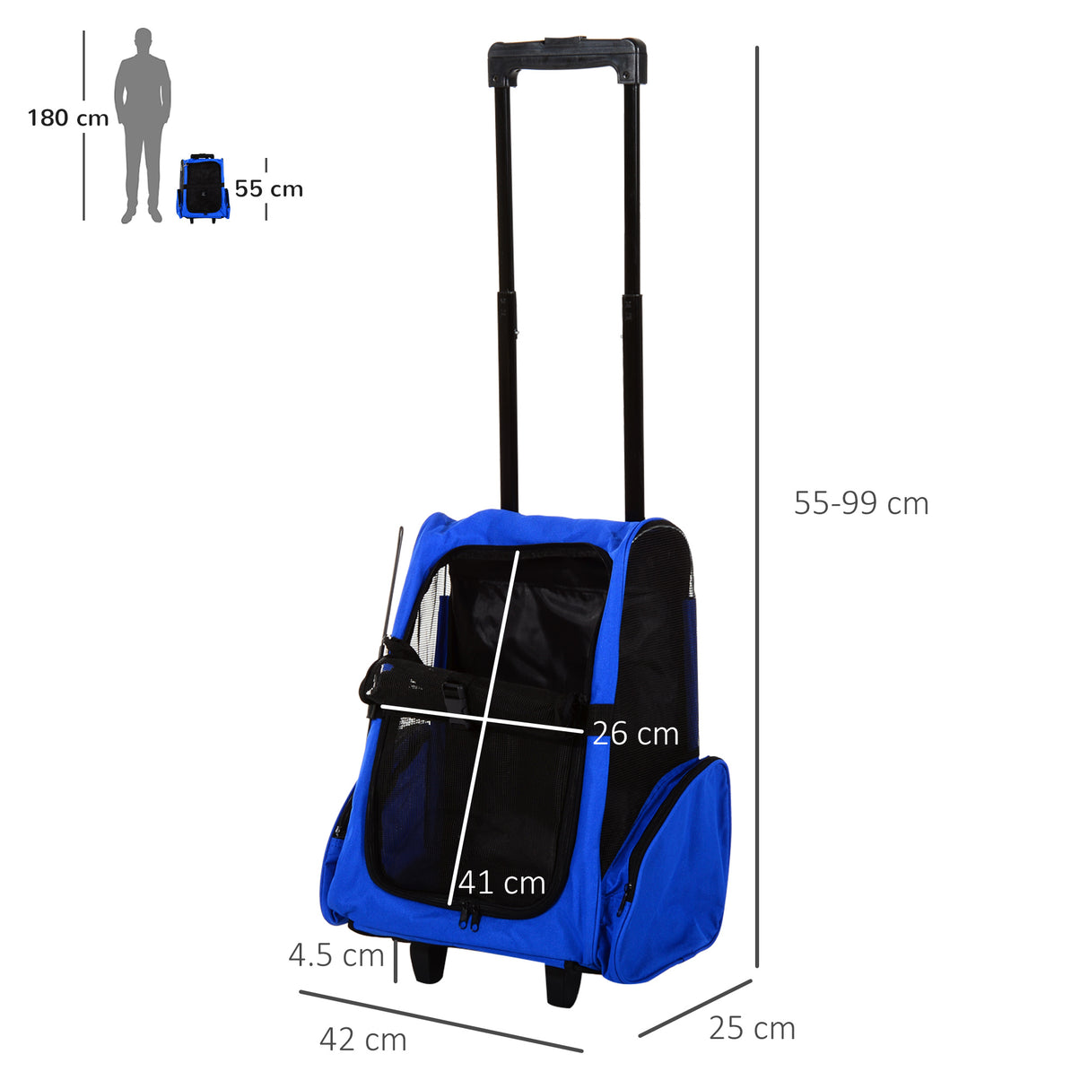 easycomfort easycomfort trolley zaino trasportino per animali domestici blu ean 8054111843102
