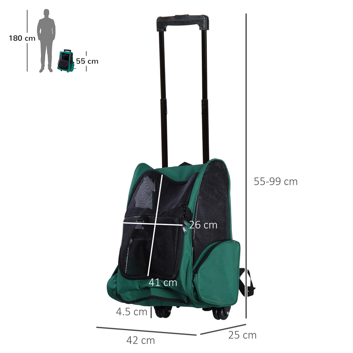 easycomfort easycomfort trolley zaino trasportino per animali domestici verde ean 8054111842525