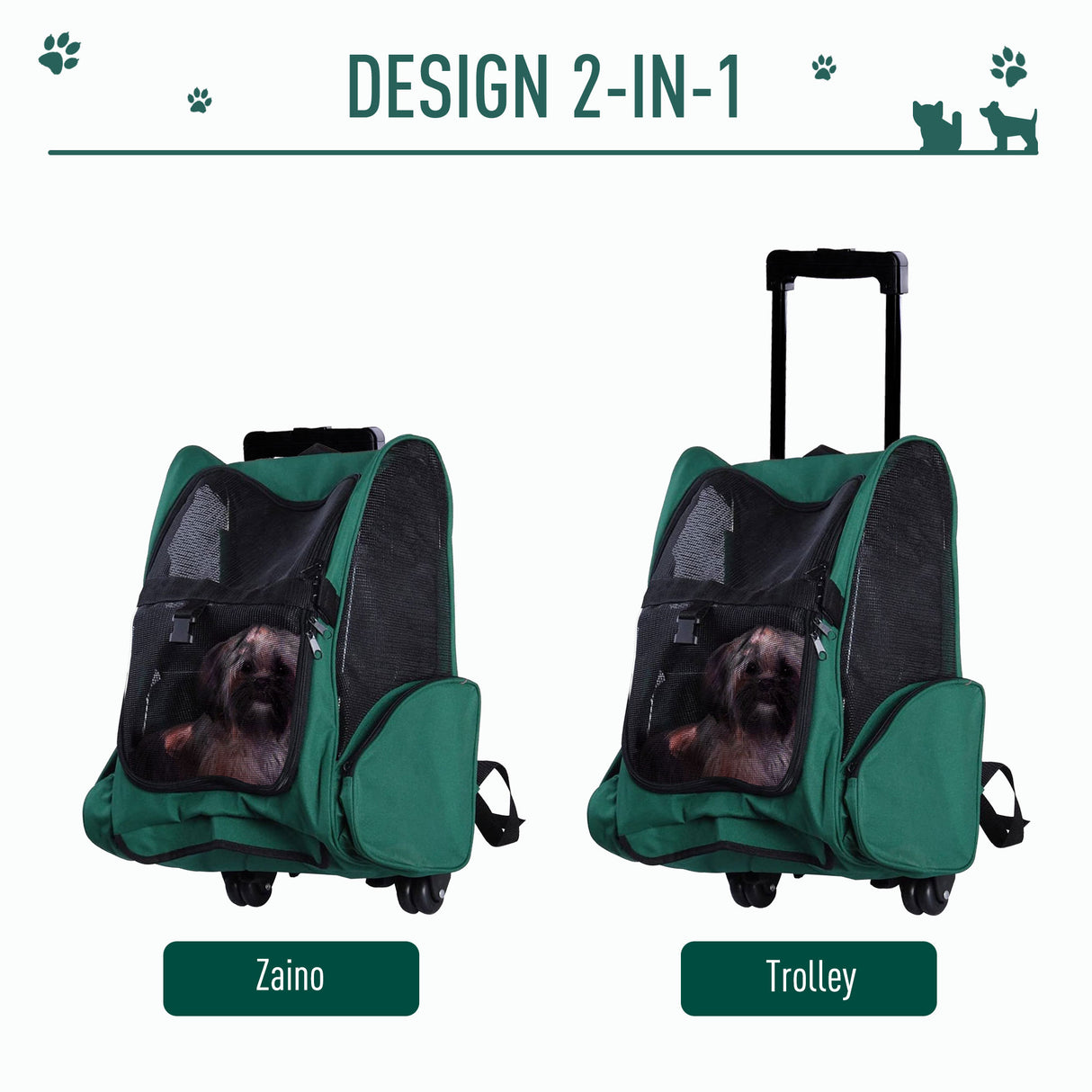 easycomfort easycomfort trolley zaino trasportino per animali domestici verde ean 8054111842525