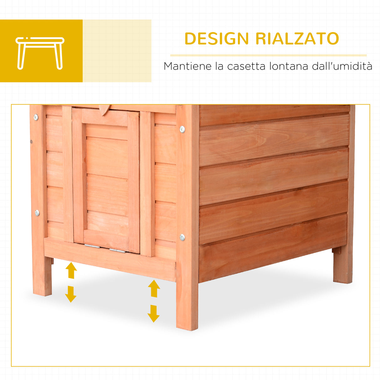 easycomfort easycomfort conigliera gabbia per piccoli animali con tetto apribile in legno 51x42x43 cm ean 8054111842624