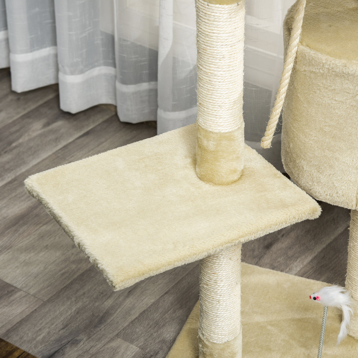 easycomfort easycomfort albero tiragraffi per gatto beige 75x40x112cm ean 8054111842594