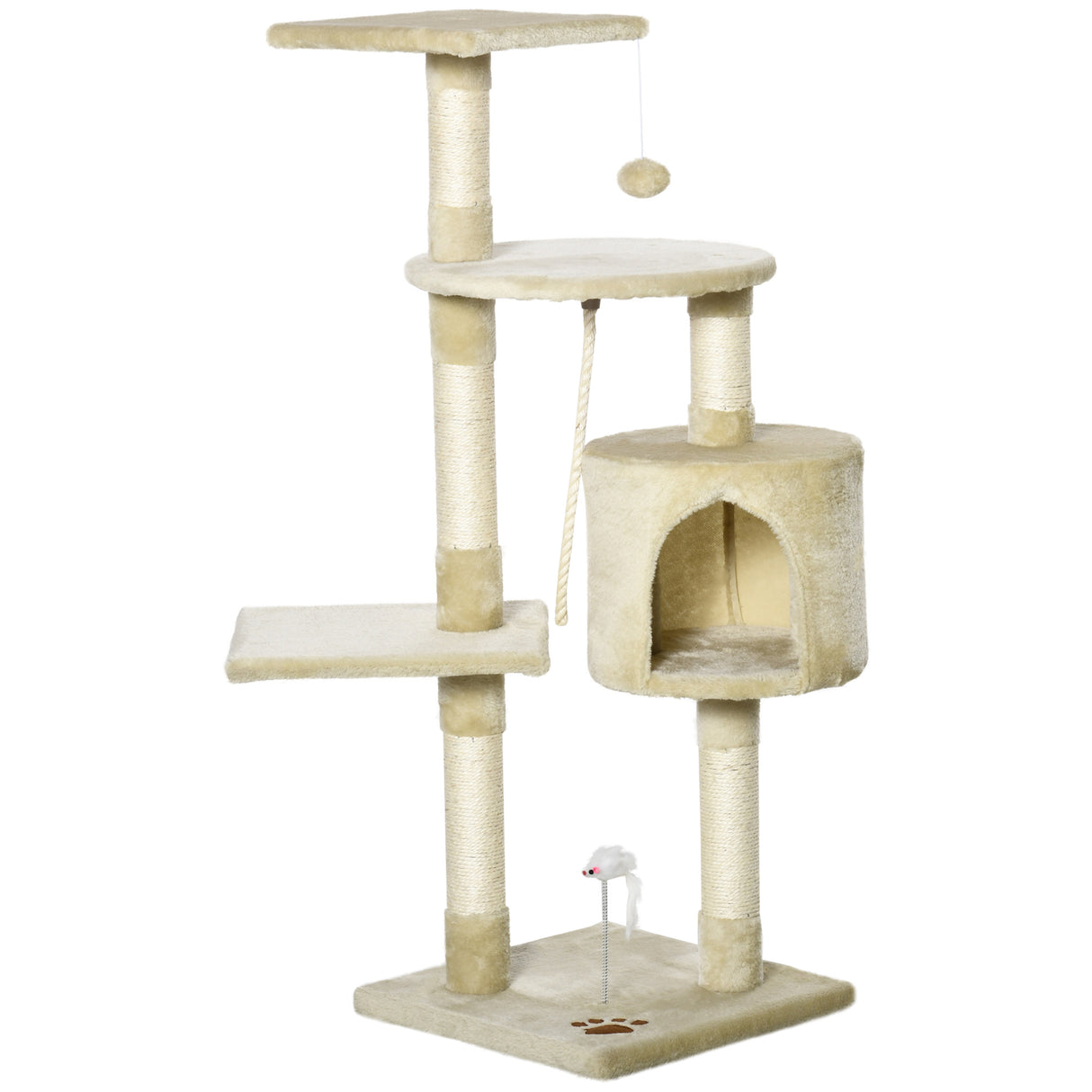easycomfort easycomfort albero tiragraffi per gatto beige 75x40x112cm ean 8054111842594