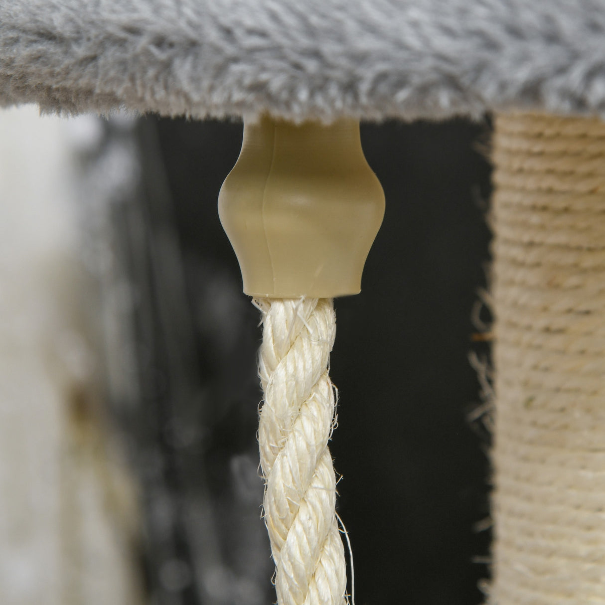 easycomfort easycomfort albero per gatti a 3 livelli in peluche sisal naturale grigio 40x65cm ean 8054111843539