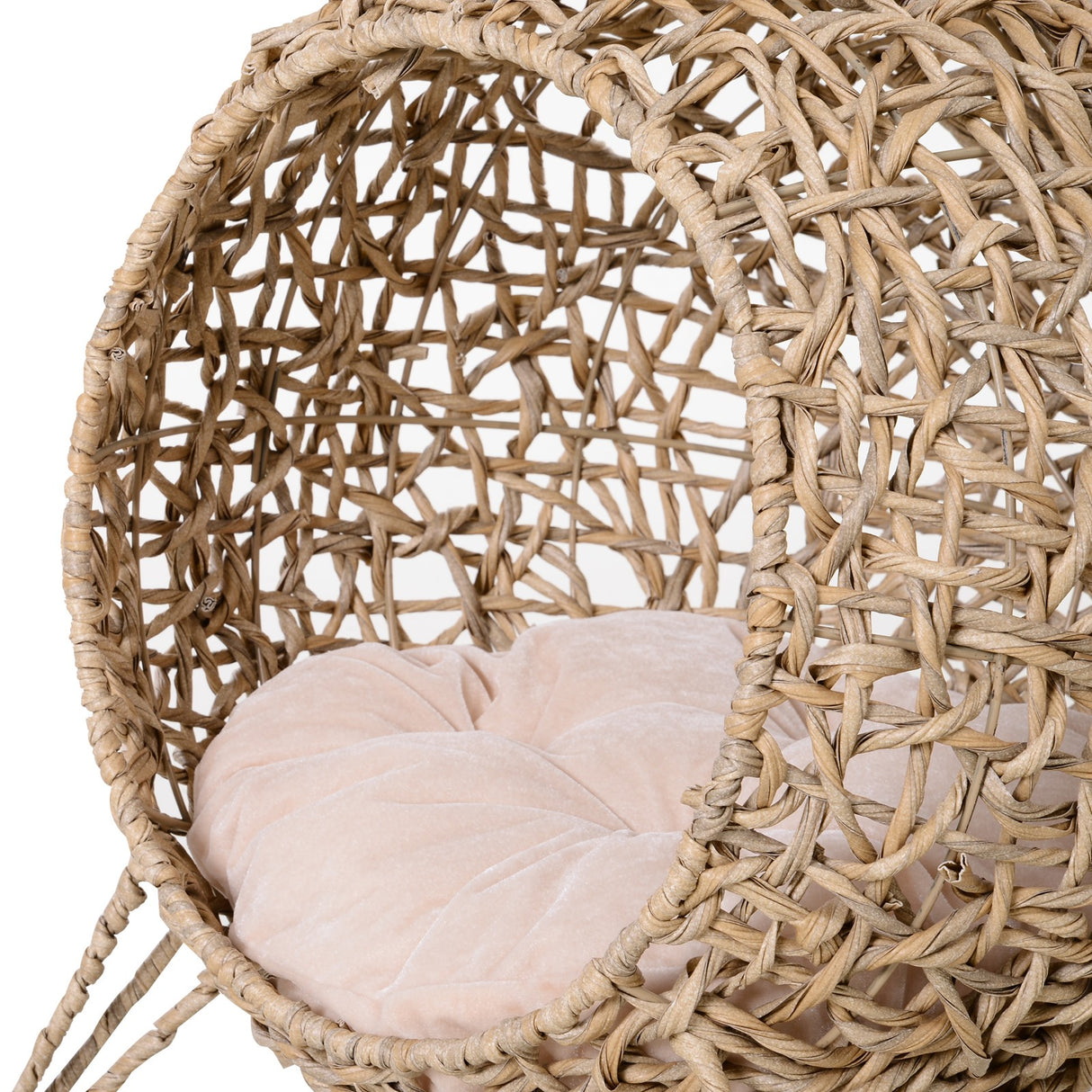 easycomfort easycomfort lettto per gatti in vimini marrone chiaro con cuscino 52x58cm ean 8054144138138