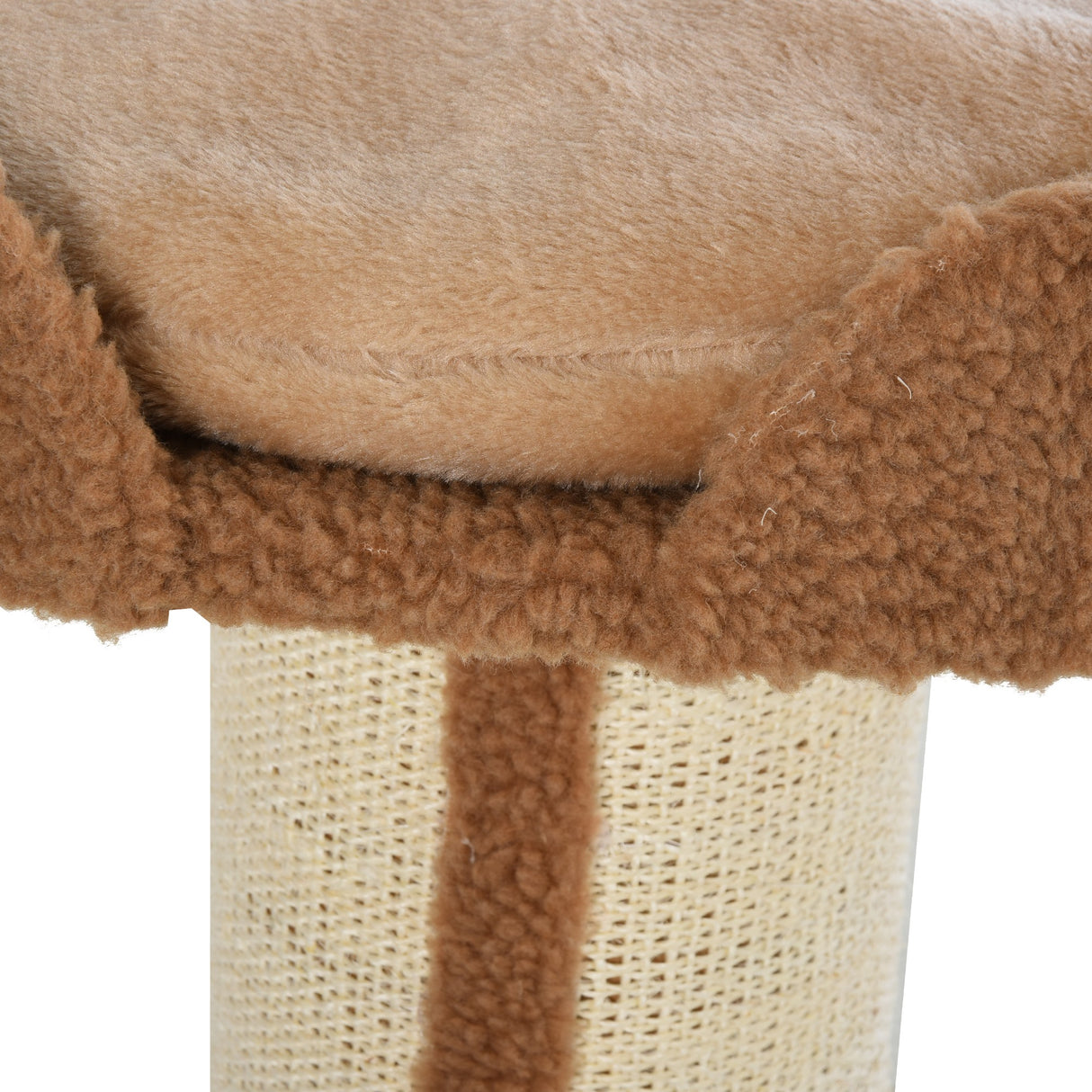 easycomfort easycomfort tiragraffi ad albero per gatti con cuccia cuscino rivestimento peluche e pali in corda sisal marrone