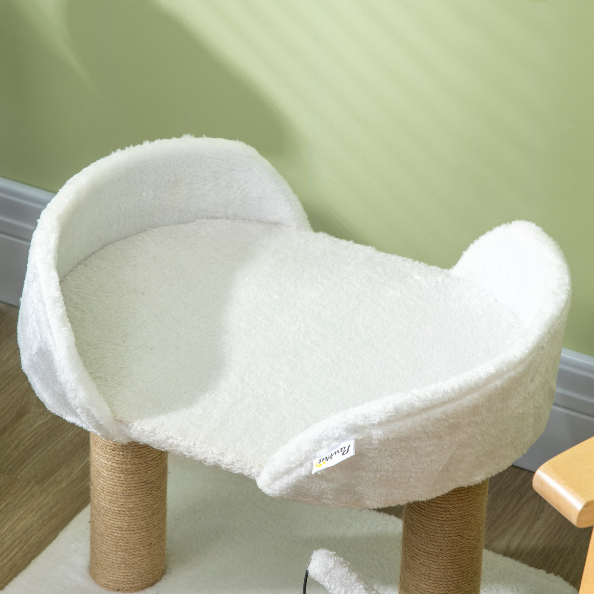 easycomfort easycomfort torre per gatti max 5kg in truciolato con tiragraffi e palline giocattolo 48x38x42 cm giallo e bianco
