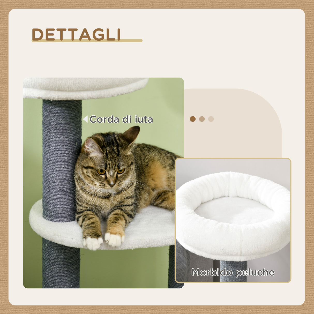 easycomfort easycomfort albero per gatti con lettino casetta e tiragraffi 55 5x30 5x98 cm bianco