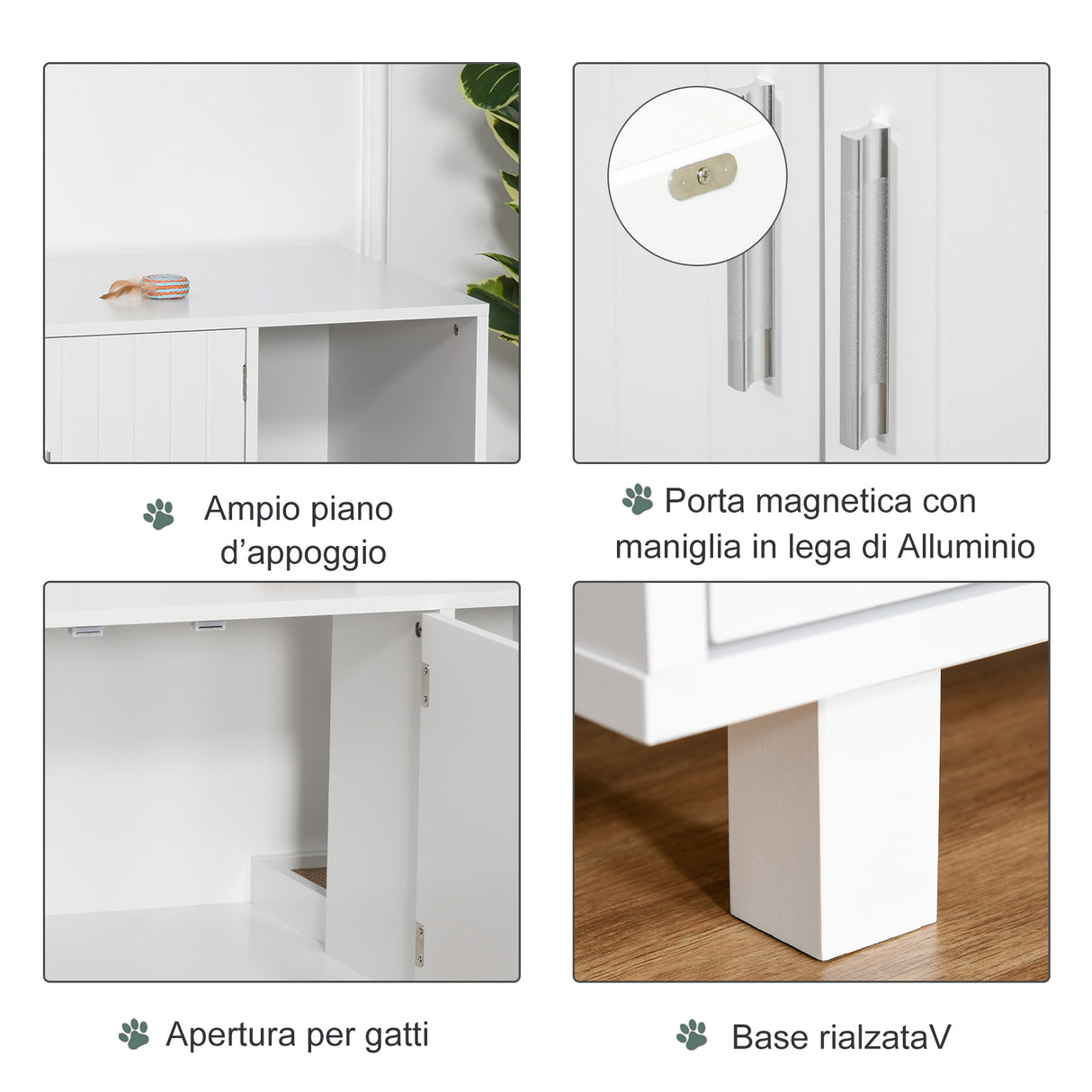 easycomfort easycomfort mobile per lettiera gatti in legno 2 ante e apertura laterale con tiragraffi ean 8054144130682