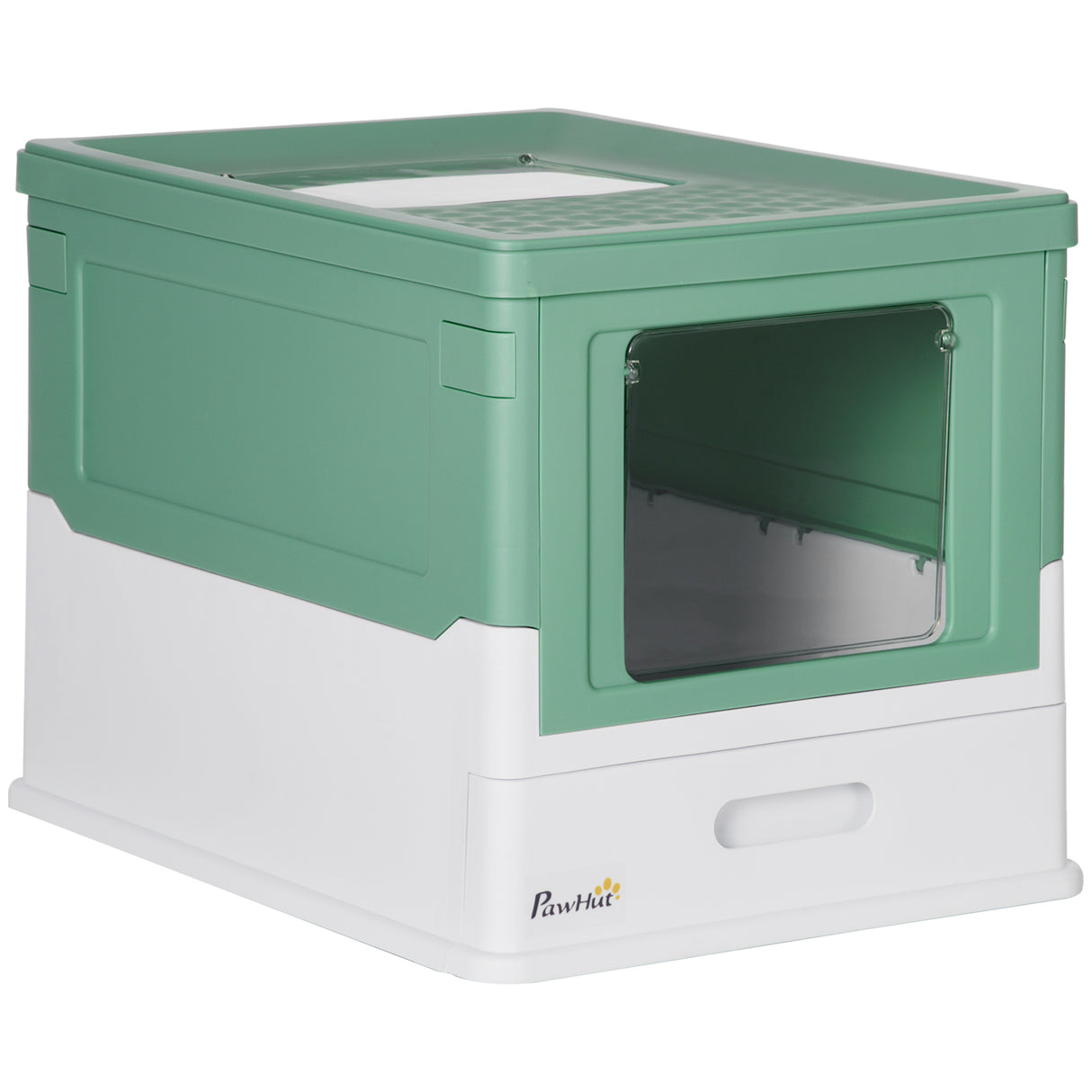 easycomfort easycomfort lettiera per gatti chiusa con paletta vassoio estraibile e 2 porte 47.5x35.5x36.7cm verde