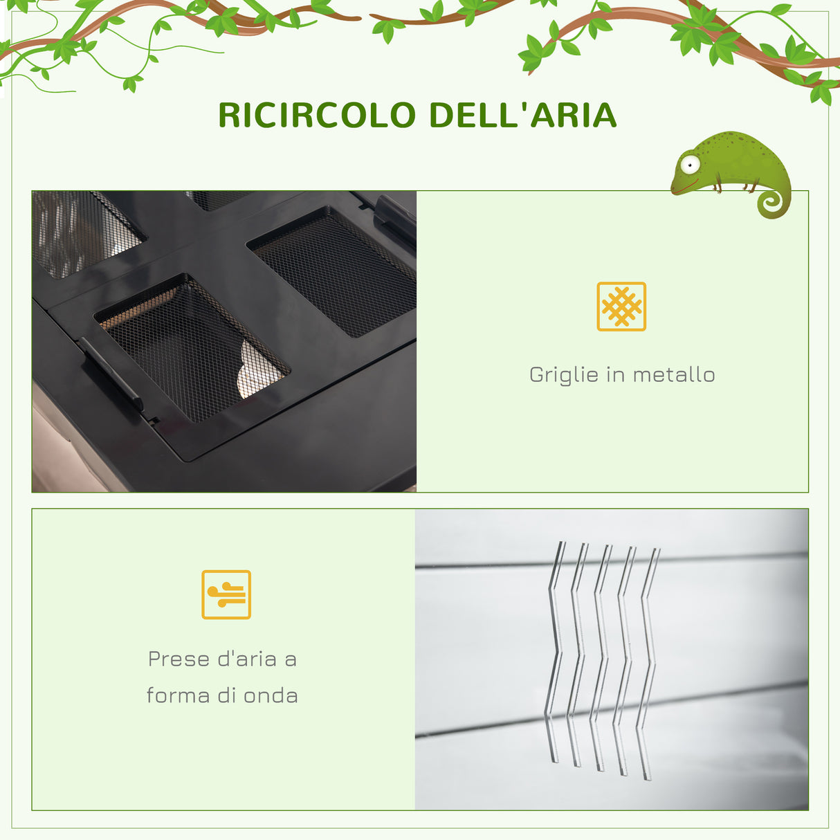 easycomfort easycomfort terrario per tartarughe di terra camaleonte iguana geco e rettili in vetro con termometro 18 34 nero