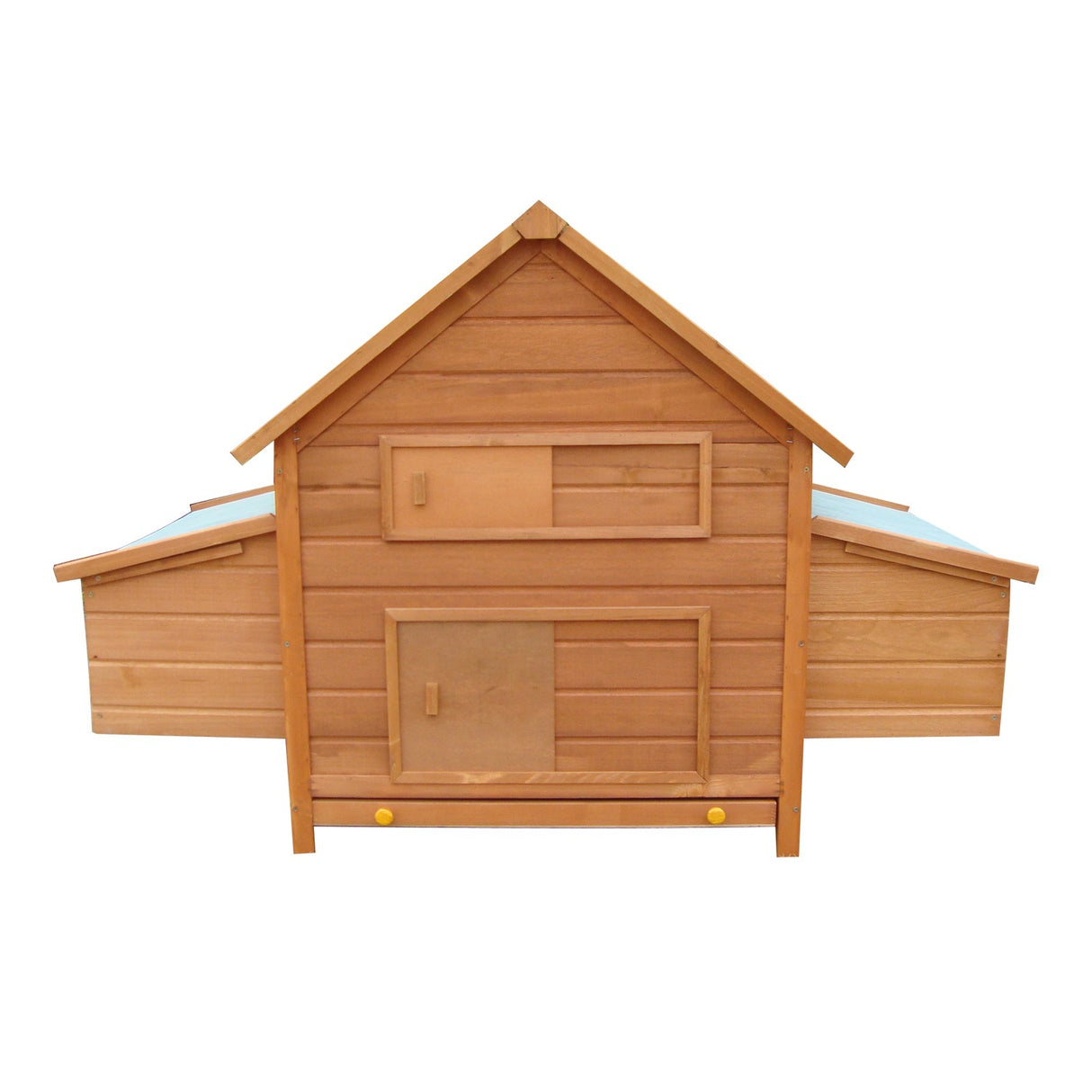easycomfort easycomfort pollaio da giardino gabbia per galline in abete legno e verde 160x98.5x107cm