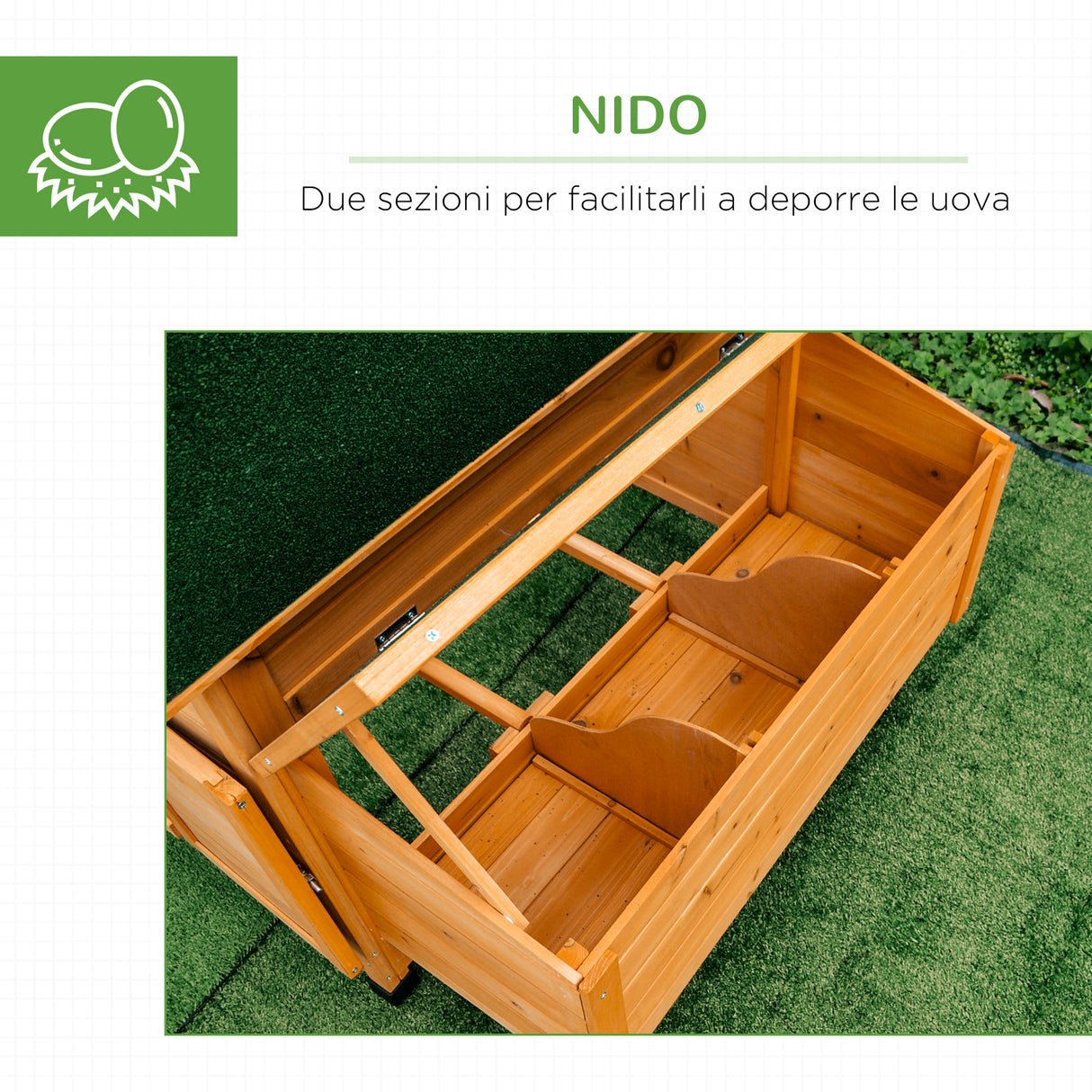 easycomfort easycomfort pollaio da giardino gabbia per galline impermeabile in legno 150x100x96.5 cm ean 8054144139456