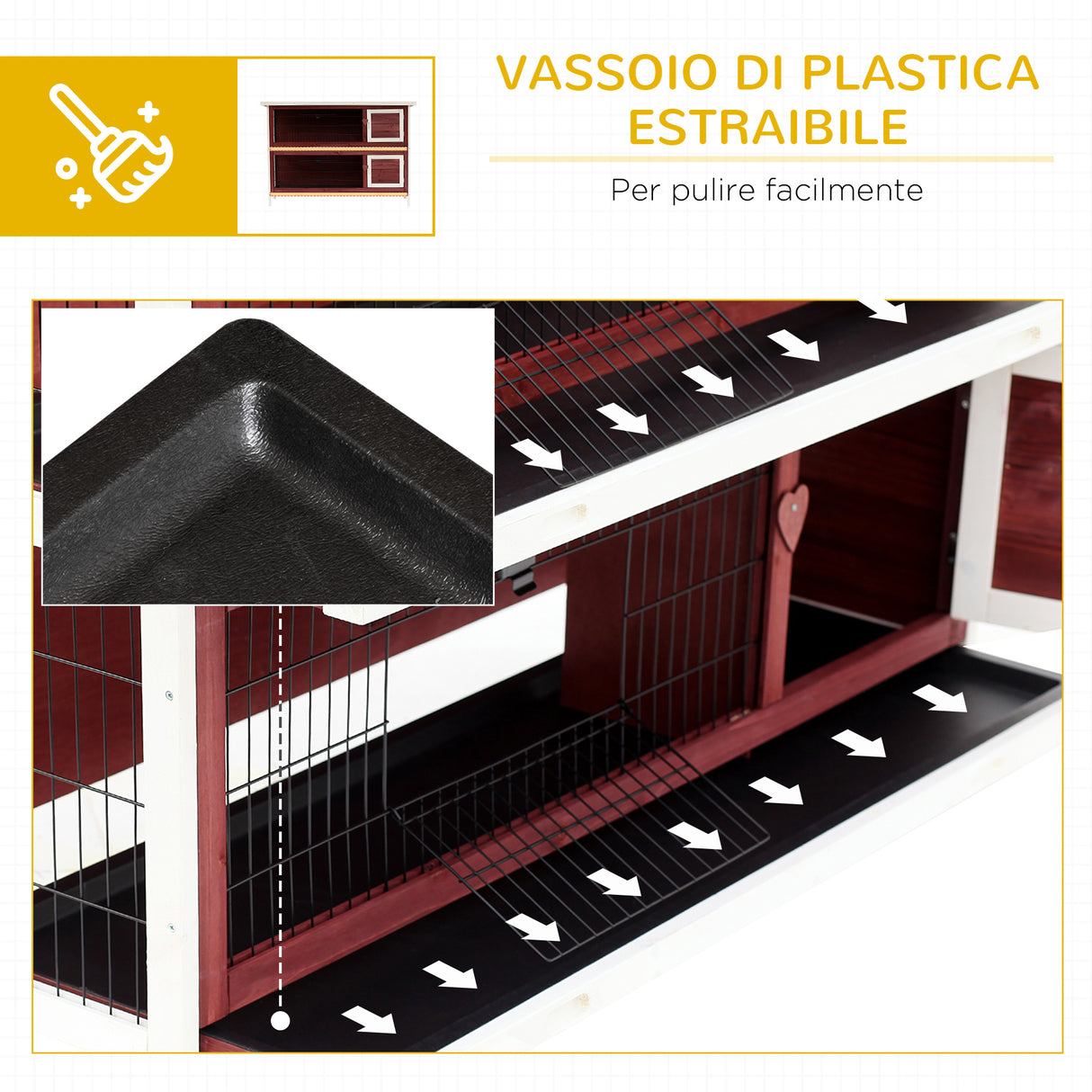 easycomfort easycomfort conigliera da esterno in legno gabbia per conigli impermeabile ean 8055776911854