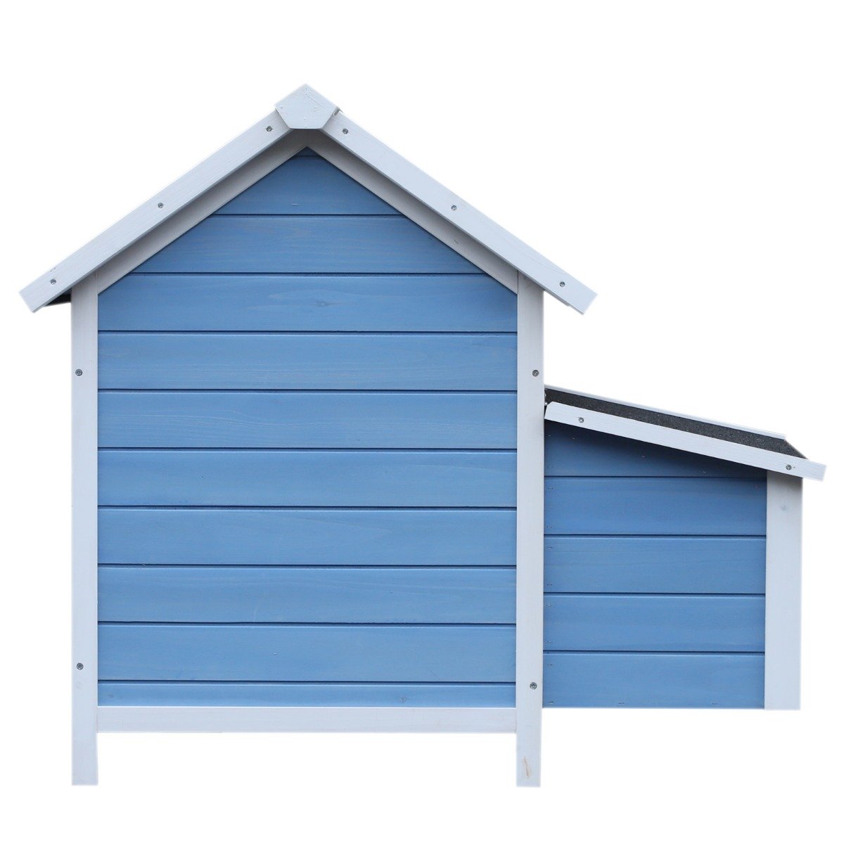 easycomfort easycomfort pollaio da giardino per galline con corsa vassoio di nidificazione rimovibile in legno bianco e blu180x90 1x78 6cm ean 8055776912677